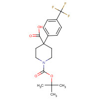 1198286-56-4 1-[(2-methylpropan-2-yl)oxycarbonyl]-4-[4-(trifluoromethyl)phenyl]piperidine-4-carboxylic acid chemical structure