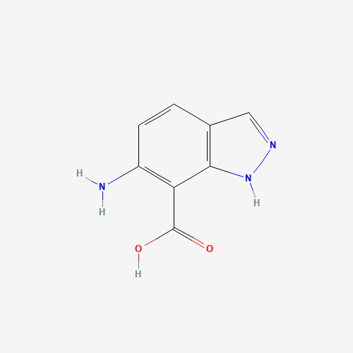 73907-95-6 6-amino-1H-indazole-7-carboxylic acid chemical structure