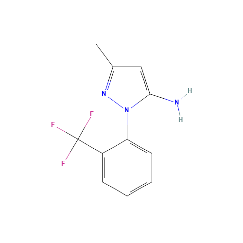 380238-10-8 5-methyl-2-[2-(trifluoromethyl)phenyl]pyrazol-3-amine chemical structure