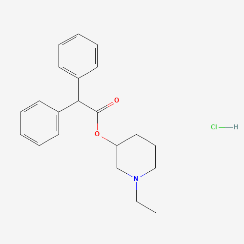 129-77-1 (1-ethylpiperidin-3-yl) 2,2-diphenylacetate;hydrochloride chemical structure