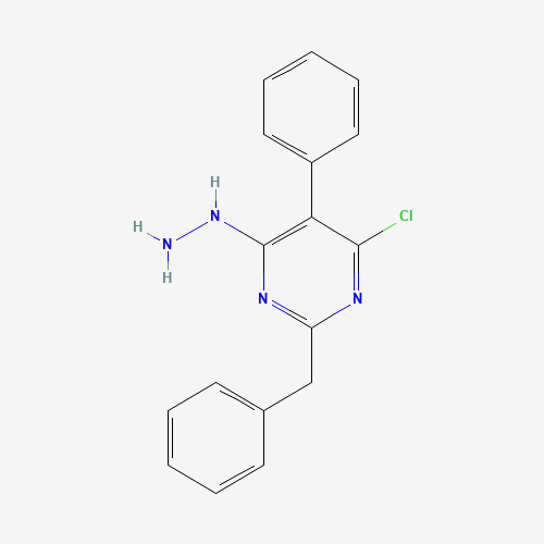 21587-29-1 (2-benzyl-6-chloro-5-phenylpyrimidin-4-yl)hydrazine chemical structure