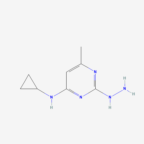 1372813-28-9 N-cyclopropyl-2-hydrazinyl-6-methylpyrimidin-4-amine chemical structure