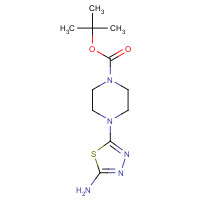 244201-29-4 tert-butyl 4-(5-amino-1,3,4-thiadiazol-2-yl)piperazine-1-carboxylate chemical structure