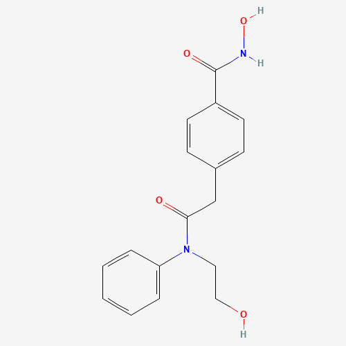 1429651-50-2 N-hydroxy-4-[2-[N-(2-hydroxyethyl)anilino]-2-oxoethyl]benzamide chemical structure