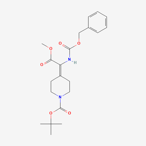 313491-20-2 tert-butyl 4-[2-methoxy-2-oxo-1-(phenylmethoxycarbonylamino)ethylidene]piperidine-1-carboxylate chemical structure