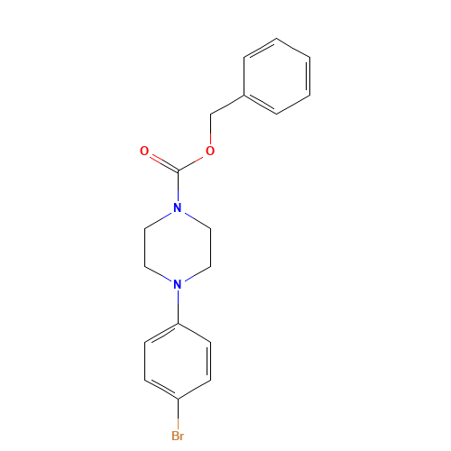 1150271-33-2 benzyl 4-(4-bromophenyl)piperazine-1-carboxylate chemical structure
