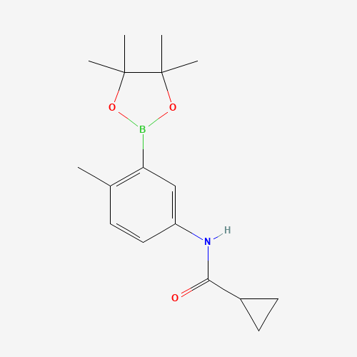 882679-35-8 N-[4-methyl-3-(4,4,5,5-tetramethyl-1,3,2-dioxaborolan-2-yl)phenyl]cyclopropanecarboxamide chemical structure