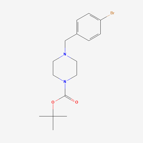 844891-10-7 tert-butyl 4-[(4-bromophenyl)methyl]piperazine-1-carboxylate chemical structure