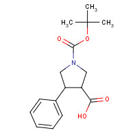 939757-89-8 1-[(2-methylpropan-2-yl)oxycarbonyl]-4-phenylpyrrolidine-3-carboxylic acid chemical structure