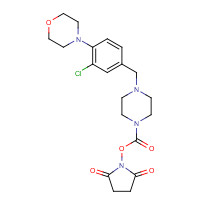 1460031-56-4 (2,5-dioxopyrrolidin-1-yl) 4-[(3-chloro-4-morpholin-4-ylphenyl)methyl]piperazine-1-carboxylate chemical structure