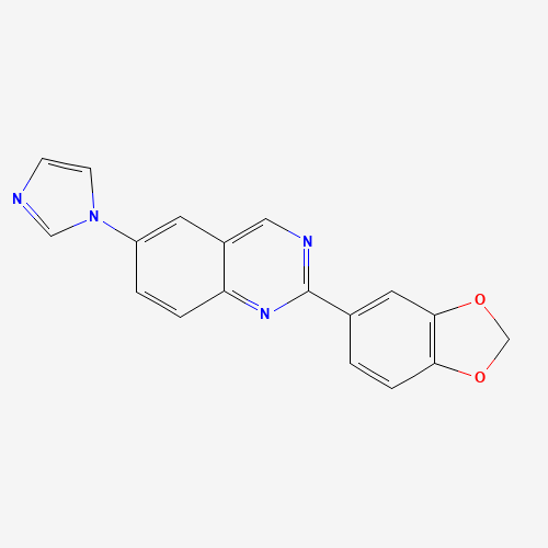 1004997-75-4 2-(1,3-benzodioxol-5-yl)-6-imidazol-1-ylquinazoline chemical structure