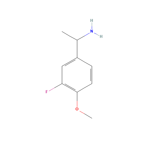 105321-49-1 1-(3-fluoro-4-methoxyphenyl)ethanamine chemical structure