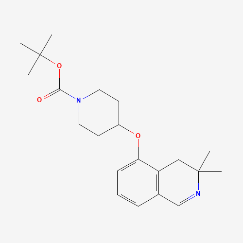 1430564-05-8 tert-butyl 4-[(3,3-dimethyl-4H-isoquinolin-5-yl)oxy]piperidine-1-carboxylate chemical structure