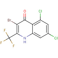 59108-29-1 3-bromo-5,7-dichloro-2-(trifluoromethyl)-1H-quinolin-4-one chemical structure