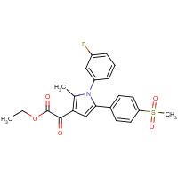 959632-79-2 ethyl 2-[1-(3-fluorophenyl)-2-methyl-5-(4-methylsulfonylphenyl)pyrrol-3-yl]-2-oxoacetate chemical structure