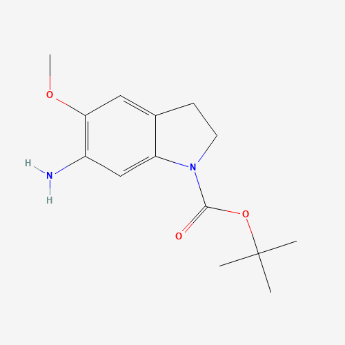 1453199-06-8 tert-butyl 6-amino-5-methoxy-2,3-dihydroindole-1-carboxylate chemical structure