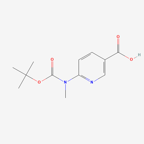 365413-11-2 6-[methyl-[(2-methylpropan-2-yl)oxycarbonyl]amino]pyridine-3-carboxylic acid chemical structure