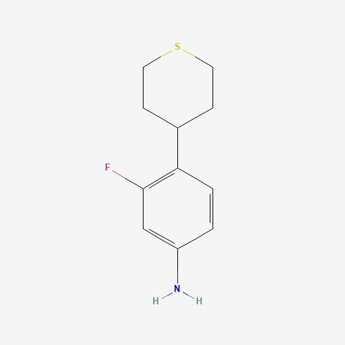 470710-70-4 3-fluoro-4-(thian-4-yl)aniline chemical structure