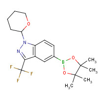 1428558-23-9 1-(oxan-2-yl)-5-(4,4,5,5-tetramethyl-1,3,2-dioxaborolan-2-yl)-3-(trifluoromethyl)indazole chemical structure