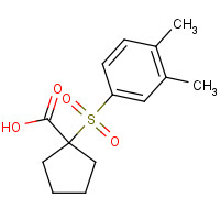 505071-94-3 1-(3,4-dimethylphenyl)sulfonylcyclopentane-1-carboxylic acid chemical structure