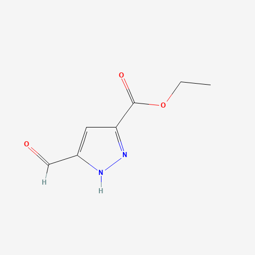 93290-12-1 ethyl 5-formyl-1H-pyrazole-3-carboxylate chemical structure