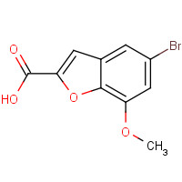 20037-37-0 5-bromo-7-methoxy-1-benzofuran-2-carboxylic acid chemical structure