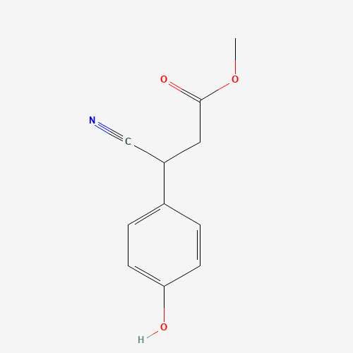 1356600-20-8 methyl 3-cyano-3-(4-hydroxyphenyl)propanoate chemical structure