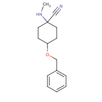 1239019-67-0 1-(methylamino)-4-phenylmethoxycyclohexane-1-carbonitrile chemical structure