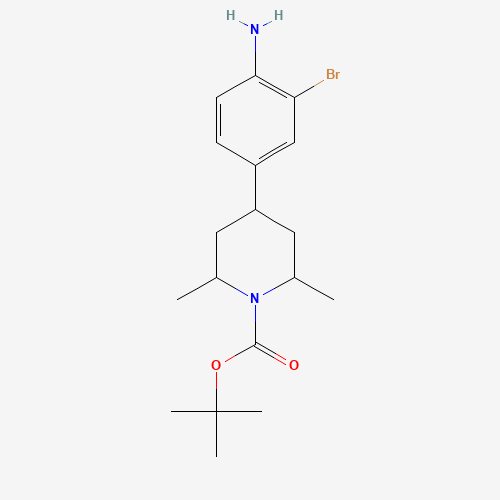 885693-39-0 tert-butyl 4-(4-amino-3-bromophenyl)-2,6-dimethylpiperidine-1-carboxylate chemical structure