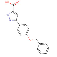 795260-68-3 3-(4-phenylmethoxyphenyl)-1H-pyrazole-5-carboxylic acid chemical structure