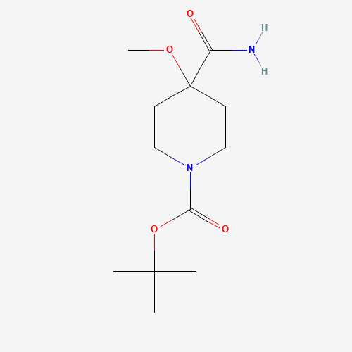 495415-10-6 tert-butyl 4-carbamoyl-4-methoxypiperidine-1-carboxylate chemical structure