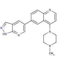 1086061-39-3 4-(4-methylpiperazin-1-yl)-6-(1H-pyrazolo[3,4-b]pyridin-5-yl)quinoline chemical structure
