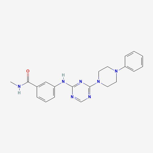 1332297-96-7 N-methyl-3-[[4-(4-phenylpiperazin-1-yl)-1,3,5-triazin-2-yl]amino]benzamide chemical structure