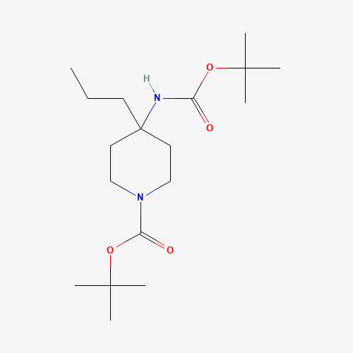1443741-45-4 tert-butyl 4-[(2-methylpropan-2-yl)oxycarbonylamino]-4-propylpiperidine-1-carboxylate chemical structure