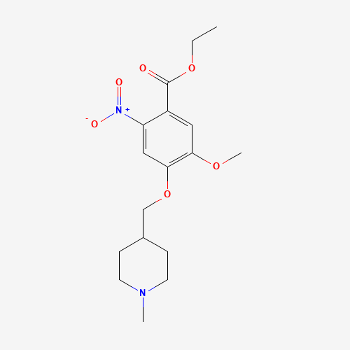 264208-63-1 ethyl 5-methoxy-4-[(1-methylpiperidin-4-yl)methoxy]-2-nitrobenzoate chemical structure