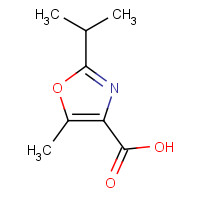 1187173-72-3 5-methyl-2-propan-2-yl-1,3-oxazole-4-carboxylic acid chemical structure