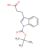 468721-38-2 3-[1-[(2-methylpropan-2-yl)oxycarbonyl]indol-3-yl]propanoic acid chemical structure