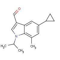 1350760-90-5 5-cyclopropyl-7-methyl-1-propan-2-ylindole-3-carbaldehyde chemical structure