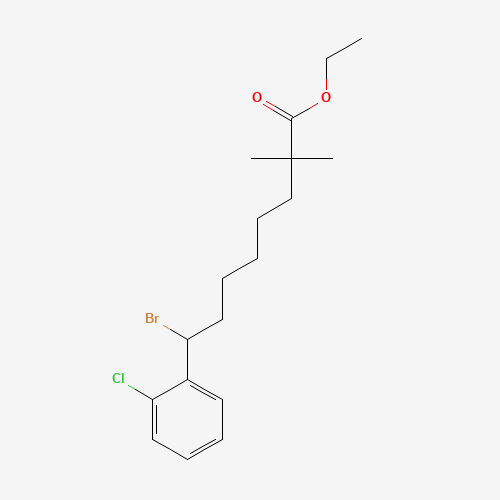 1373492-37-5 ethyl 8-bromo-8-(2-chlorophenyl)-2,2-dimethyloctanoate chemical structure