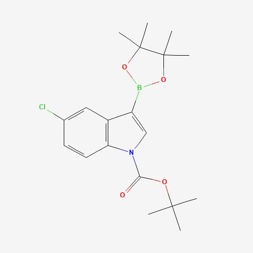 1218790-30-7 tert-butyl 5-chloro-3-(4,4,5,5-tetramethyl-1,3,2-dioxaborolan-2-yl)indole-1-carboxylate chemical structure