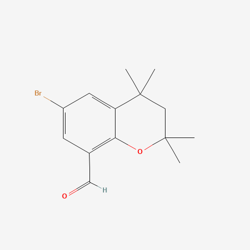 345964-32-1 6-bromo-2,2,4,4-tetramethyl-3H-chromene-8-carbaldehyde chemical structure