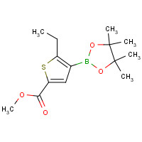 1235545-46-6 methyl 5-ethyl-4-(4,4,5,5-tetramethyl-1,3,2-dioxaborolan-2-yl)thiophene-2-carboxylate chemical structure
