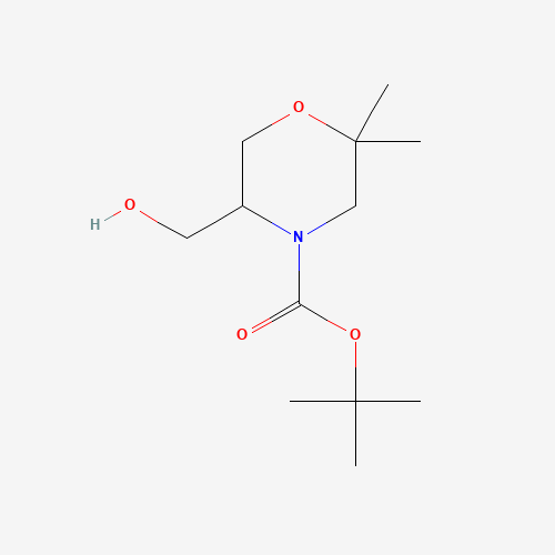 1049677-41-9 tert-butyl 5-(hydroxymethyl)-2,2-dimethylmorpholine-4-carboxylate chemical structure