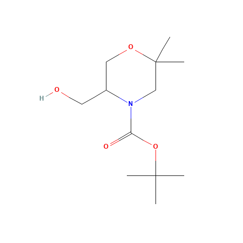 1049677-41-9 tert-butyl 5-(hydroxymethyl)-2,2-dimethylmorpholine-4-carboxylate chemical structure