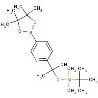 1093878-52-4 tert-butyl-dimethyl-[2-[5-(4,4,5,5-tetramethyl-1,3,2-dioxaborolan-2-yl)pyridin-2-yl]propan-2-yloxy]silane chemical structure