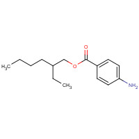 26218-04-2 2-ethylhexyl 4-aminobenzoate chemical structure