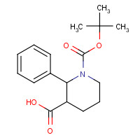 885275-18-3 1-[(2-methylpropan-2-yl)oxycarbonyl]-2-phenylpiperidine-3-carboxylic acid chemical structure