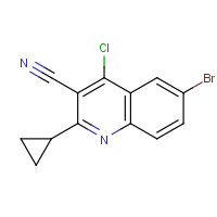 1208820-66-9 6-bromo-4-chloro-2-cyclopropylquinoline-3-carbonitrile chemical structure