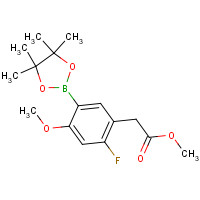1233077-74-1 methyl 2-[2-fluoro-4-methoxy-5-(4,4,5,5-tetramethyl-1,3,2-dioxaborolan-2-yl)phenyl]acetate chemical structure