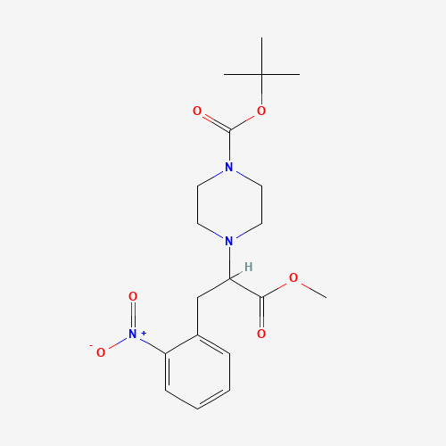885609-27-8 tert-butyl 4-[1-methoxy-3-(2-nitrophenyl)-1-oxopropan-2-yl]piperazine-1-carboxylate chemical structure